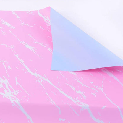 Marbled Plastic Waterproof Flower Wrapping Paper,22.8*22.8 inch - 20 sheets - Huayi Flower Wraps