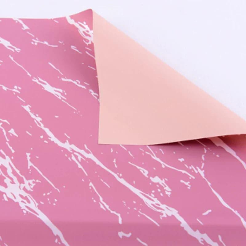 Marbled Plastic Waterproof Flower Wrapping Paper,22.8*22.8 inch - 20 sheets - Huayi Flower Wraps