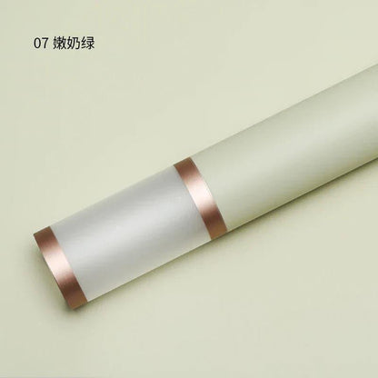 Matte Gold Edge Flower Wrapping Paper,22.8*22.8 Inch-20 Sheets - Huayi Flower Wraps