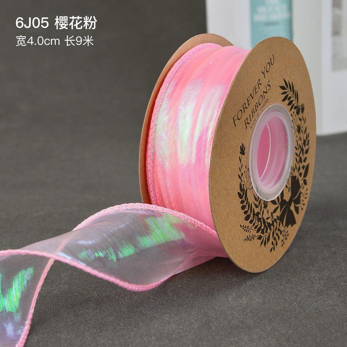 Mermaid Ribbon Bow Bouquet Lace Ribbon Snow Gauze Ribbon,1.5 inch * 10 yards - Huayi Flower Wraps