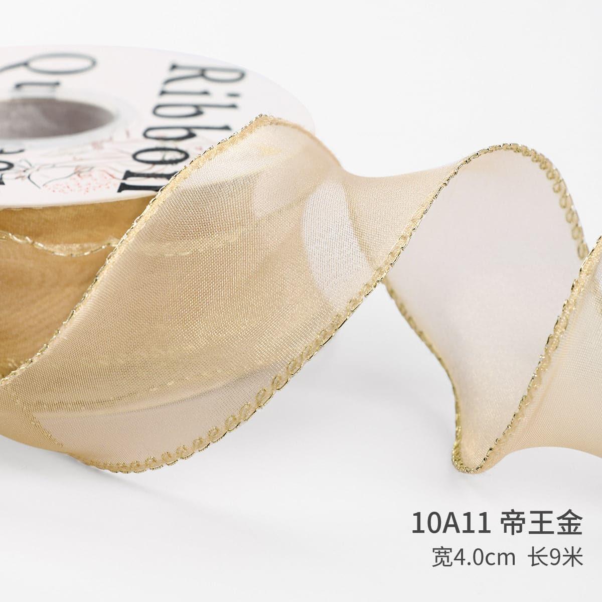 Mermaid Ribbon Bow Bouquet Lace Ribbon Snow Gauze Ribbon,1.5 inch * 10 yards - Huayi Flower Wraps