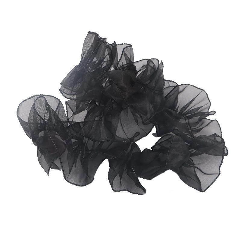 New Ballet Style Pink Black Edge Fluffy Gauze Belt - Huayi Flower Wraps