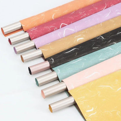 New Bouquet Wrapping Paper Waterproof Rose Cloud Ink Silk Paper,22.8*22.8 Inch - 20 Sheets - Huayi Flower Wraps