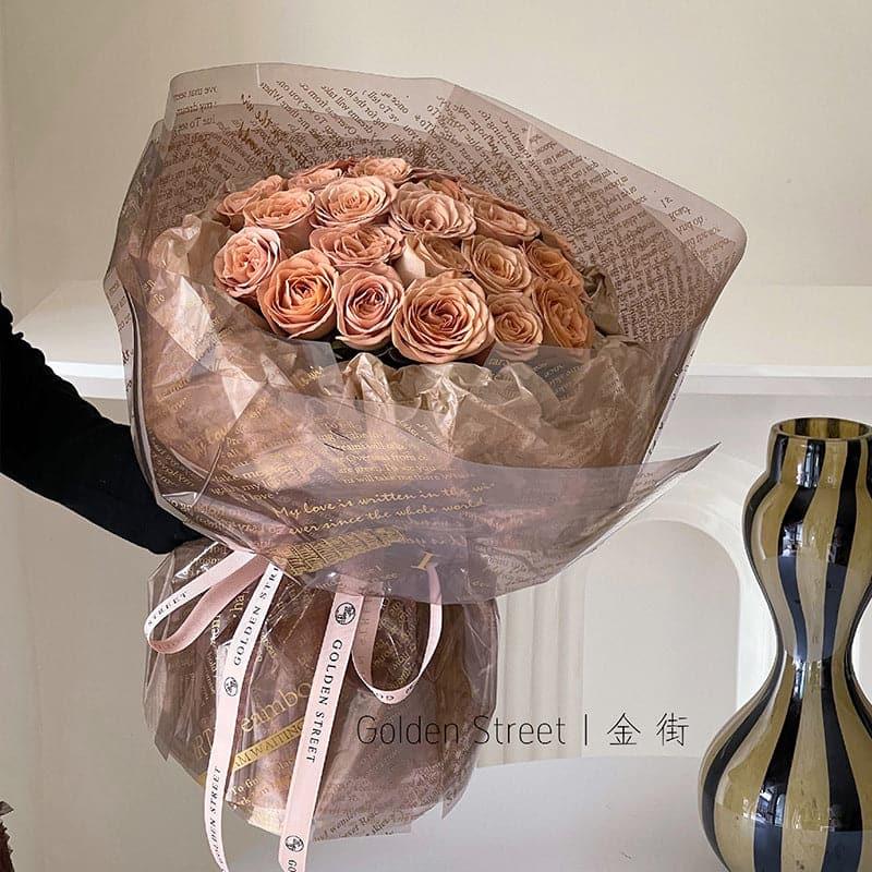 OPP Color Transparent Waterproof Floral Wrap,22.8*22.8 inch - 20 sheets - Huayi Flower Wraps