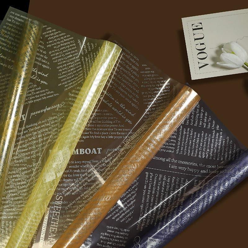 OPP Color Transparent Waterproof Floral Wrap,22.8*22.8 inch - 20 sheets - Huayi Flower Wraps