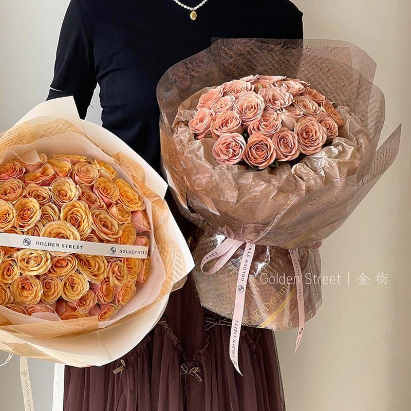 OPP Color Transparent Waterproof Floral Wrap,22.8*22.8 inch - 20 sheets - Huayi Flower Wraps