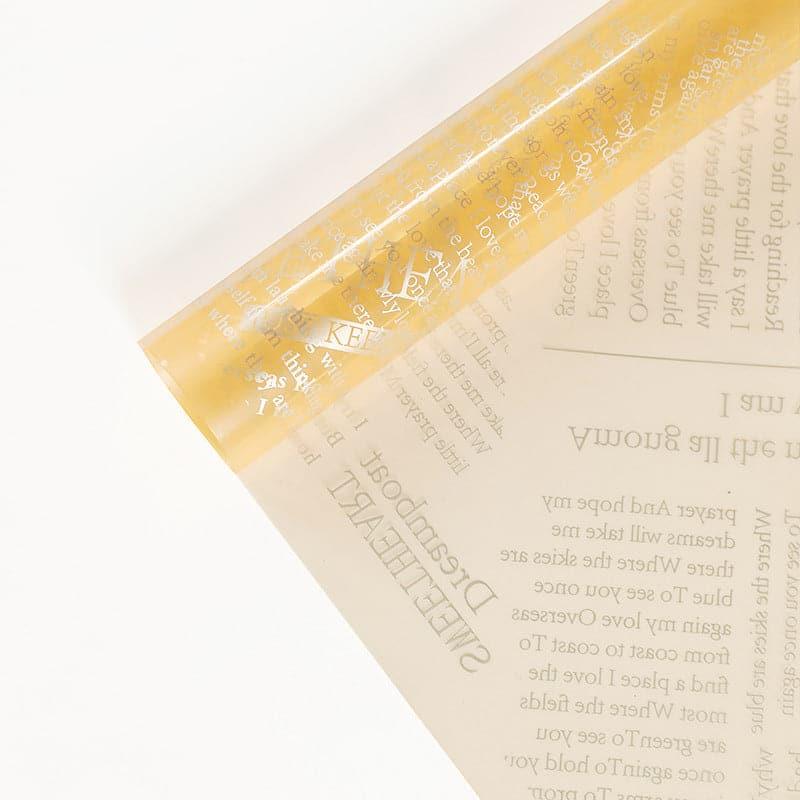 OPP Color Transparent Waterproof Floral Wrap,22.8*22.8 inch - 20 sheets - Huayi Flower Wraps