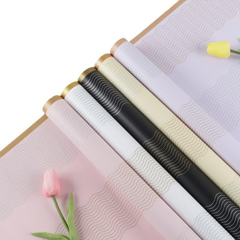 Phnom Penh Wave Line Anti Mist Face Paper,22.8*22.8 Inch-20 Sheets - Huayi Flower Wraps