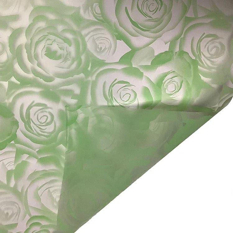 Rose Garden Translucent Flower Wrapping Paper,22.8*22.8 inch - 20 sheets - Huayi Flower Wraps