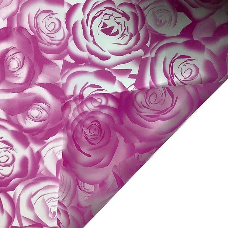 Rose Garden Translucent Flower Wrapping Paper,22.8*22.8 inch - 20 sheets - Huayi Flower Wraps