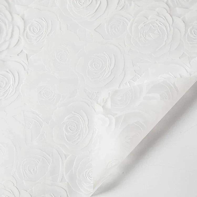 Rose Garden Translucent Flower Wrapping Paper,22.8*22.8 inch - 20 sheets - Huayi Flower Wraps