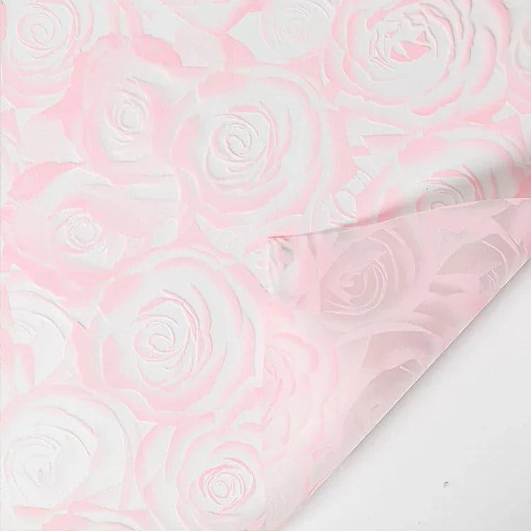 Rose Garden Translucent Flower Wrapping Paper,22.8*22.8 inch - 20 sheets - Huayi Flower Wraps