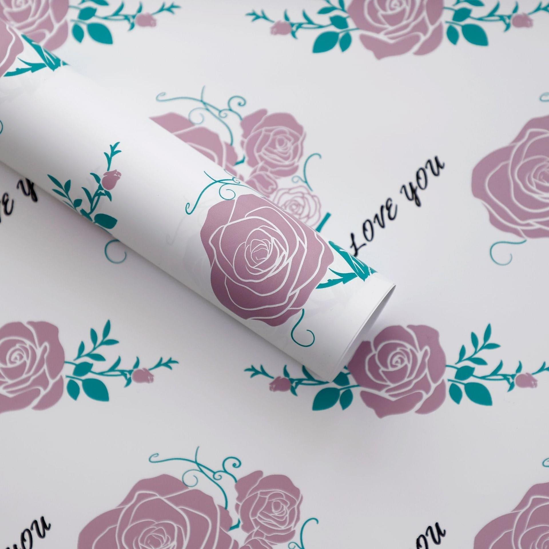 Rose Packaging Paper Flower Bouquet,22.8*22.8 inch - 20 sheets - Huayi Flower Wraps