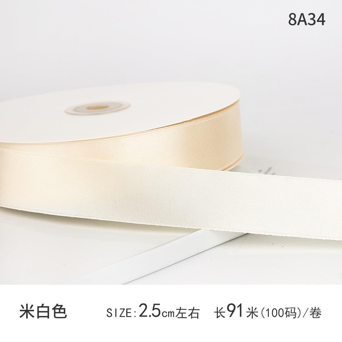 Satin Ribbon Gift Wrapping Webbing 0.98 inch 100 yards - Huayi Flower Wraps