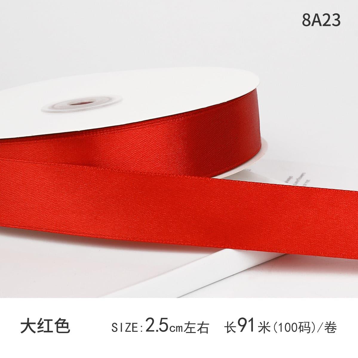 Satin Ribbon Gift Wrapping Webbing 0.98 inch 100 yards - Huayi Flower Wraps