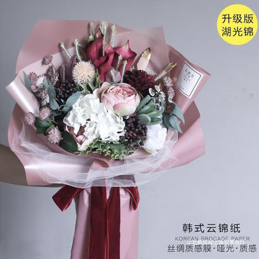 Silk Satin Texture Film Flower Packaging Paper ,22.8*22.8 inch - 20 sheets - Huayi Flower Wraps