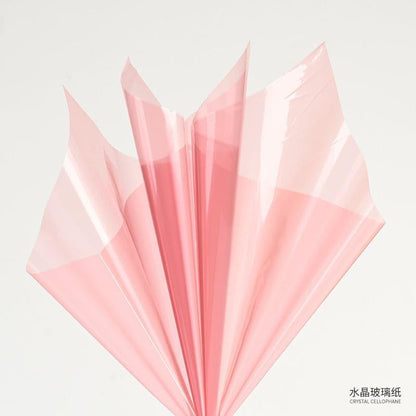 Solid Color Crystal Cellophane Flowers Waterproof Paper,22.8*22.8 inch - 20 sheets - Huayi Flower Wraps