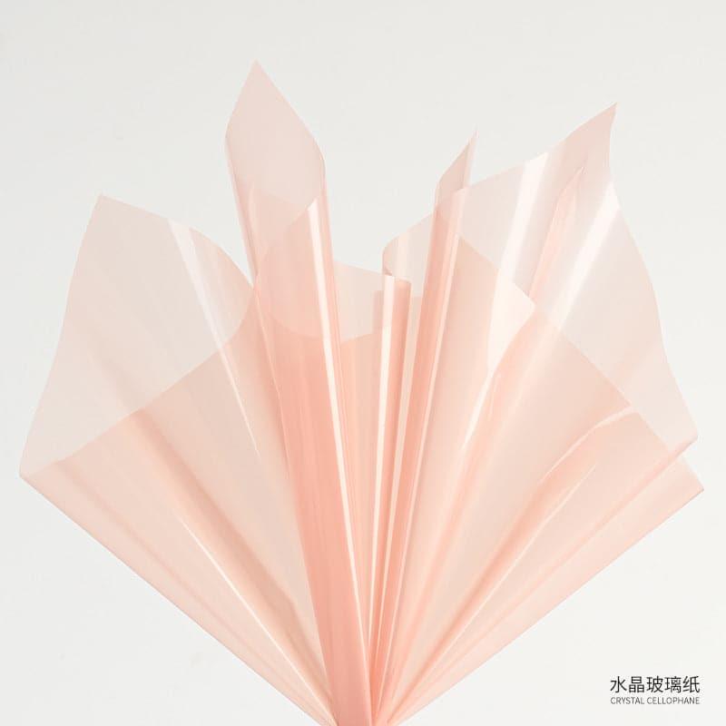 Solid Color Crystal Cellophane Flowers Waterproof Paper,22.8*22.8 inch - 20 sheets - Huayi Flower Wraps