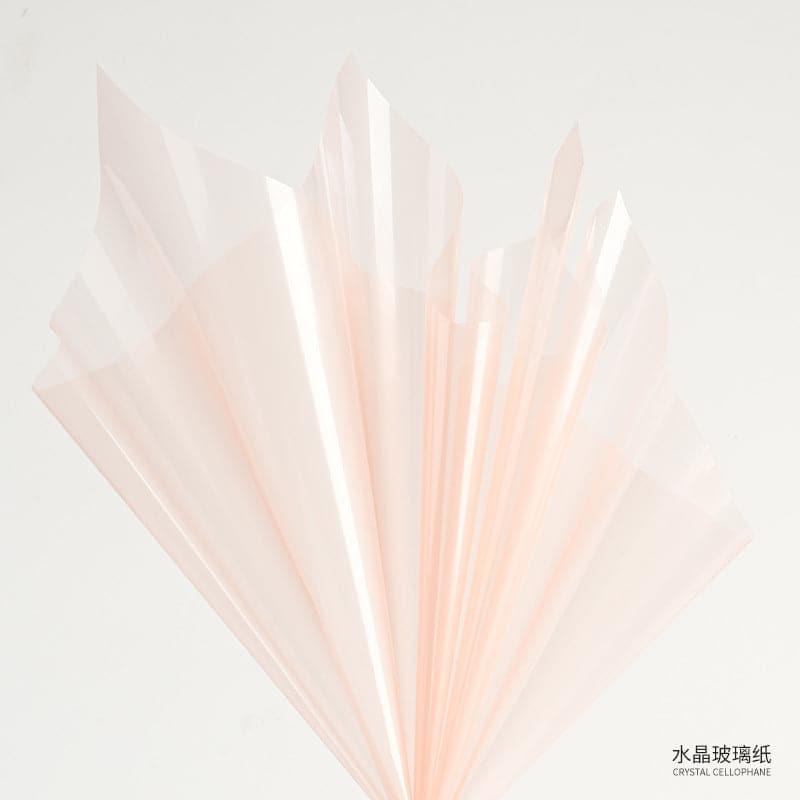 Solid Color Crystal Cellophane Flowers Waterproof Paper,22.8*22.8 inch - 20 sheets - Huayi Flower Wraps