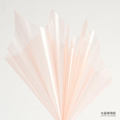 Solid Color Crystal Cellophane Flowers Waterproof Paper,22.8*22.8 inch - 20 sheets - Huayi Flower Wraps