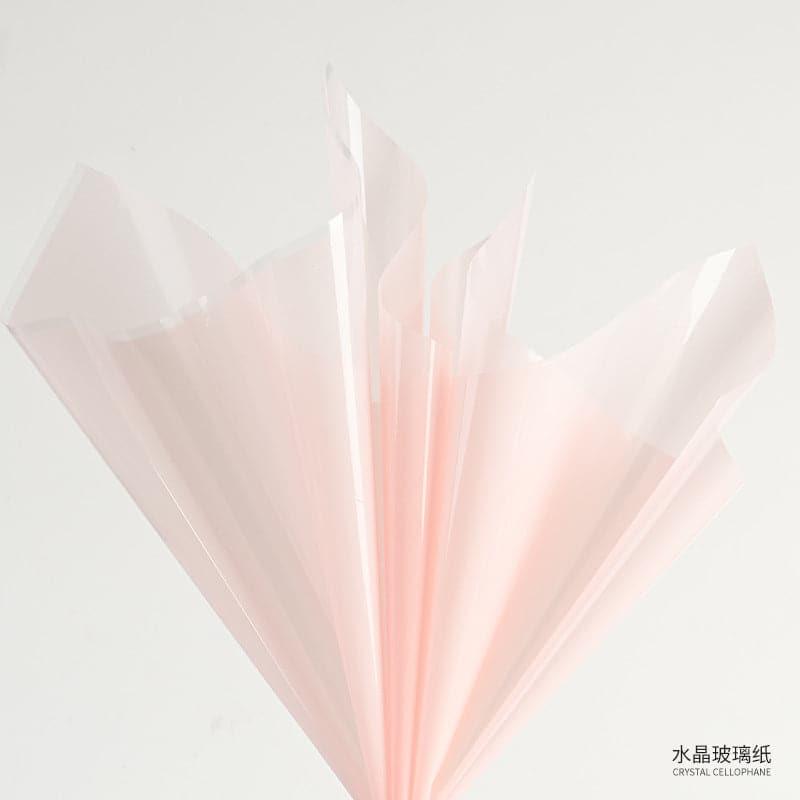 Solid Color Crystal Cellophane Flowers Waterproof Paper,22.8*22.8 inch - 20 sheets - Huayi Flower Wraps