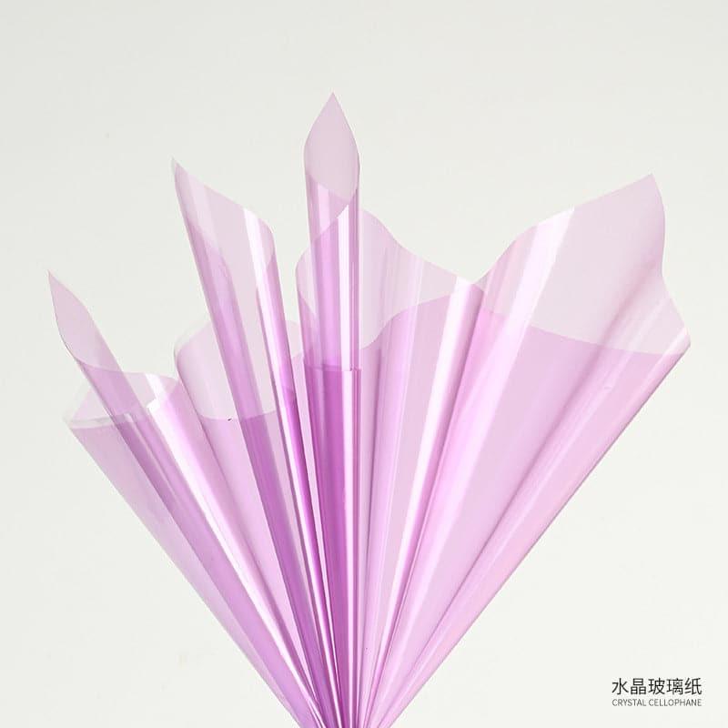 Solid Color Crystal Cellophane Flowers Waterproof Paper,22.8*22.8 inch - 20 sheets - Huayi Flower Wraps