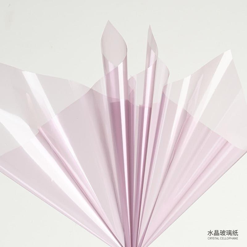 Solid Color Crystal Cellophane Flowers Waterproof Paper,22.8*22.8 inch - 20 sheets - Huayi Flower Wraps