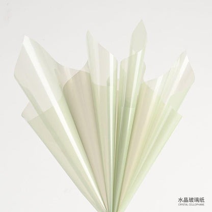 Solid Color Crystal Cellophane Flowers Waterproof Paper,22.8*22.8 inch - 20 sheets - Huayi Flower Wraps