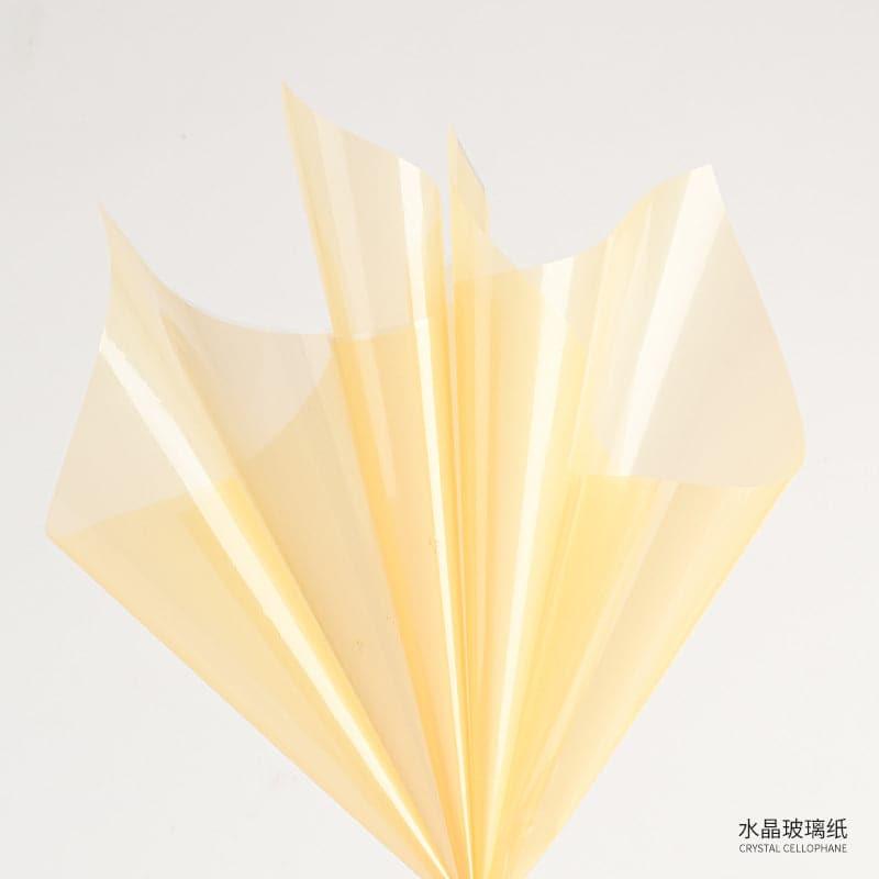 Solid Color Crystal Cellophane Flowers Waterproof Paper,22.8*22.8 inch - 20 sheets - Huayi Flower Wraps