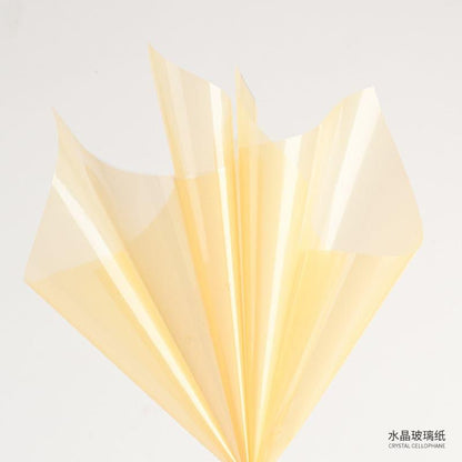 Solid Color Crystal Cellophane Flowers Waterproof Paper,22.8*22.8 inch - 20 sheets - Huayi Flower Wraps