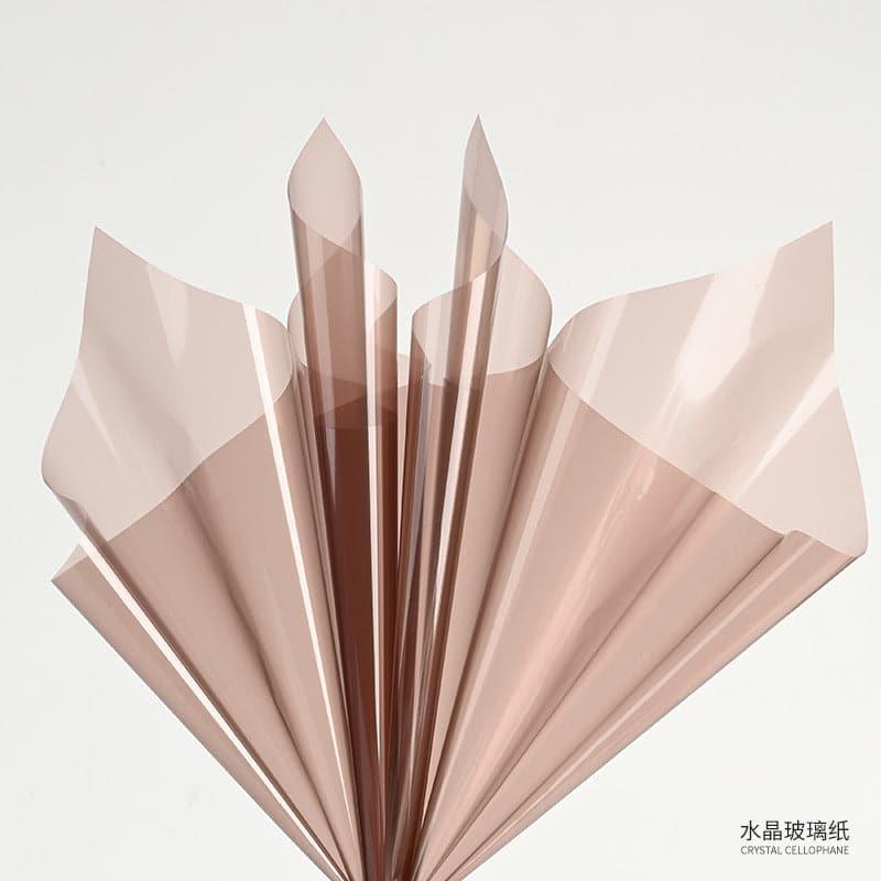 Solid Color Crystal Cellophane Flowers Waterproof Paper,22.8*22.8 inch - 20 sheets - Huayi Flower Wraps