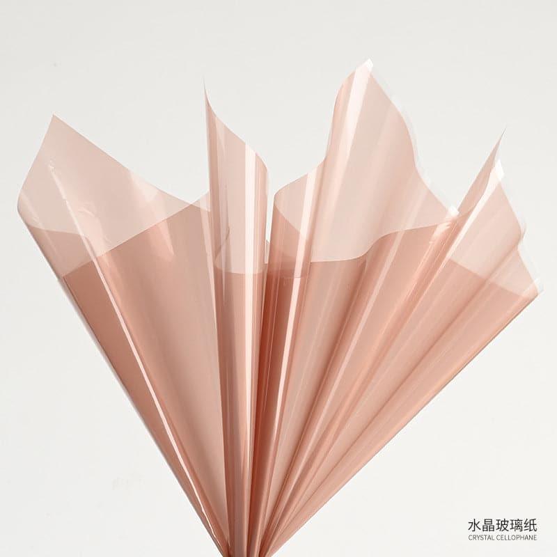 Solid Color Crystal Cellophane Flowers Waterproof Paper,22.8*22.8 inch - 20 sheets - Huayi Flower Wraps