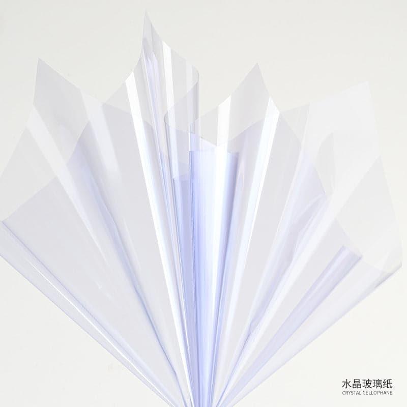 Solid Color Crystal Cellophane Flowers Waterproof Paper,22.8*22.8 inch - 20 sheets - Huayi Flower Wraps