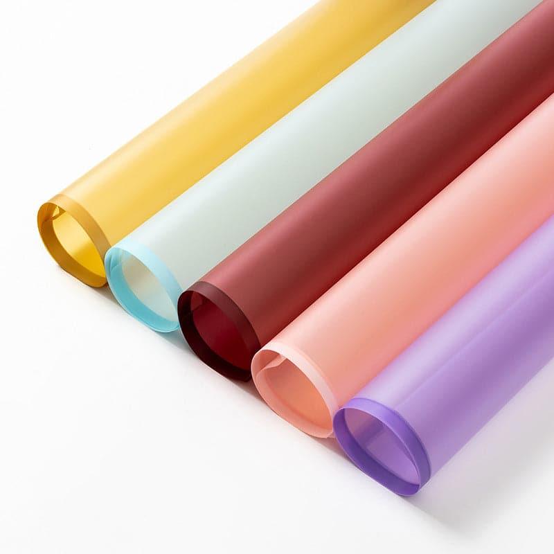 Solid Color Matte Edge Paper Translucent Waterproof Paper,22.8*22.8 inch - 20 sheets - Huayi Flower Wraps