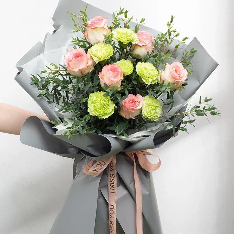 Solid Color Paper Thickened Korean Bouquet Packaging,22.8*22.8 inch - 20 sheets - Huayi Flower Wraps