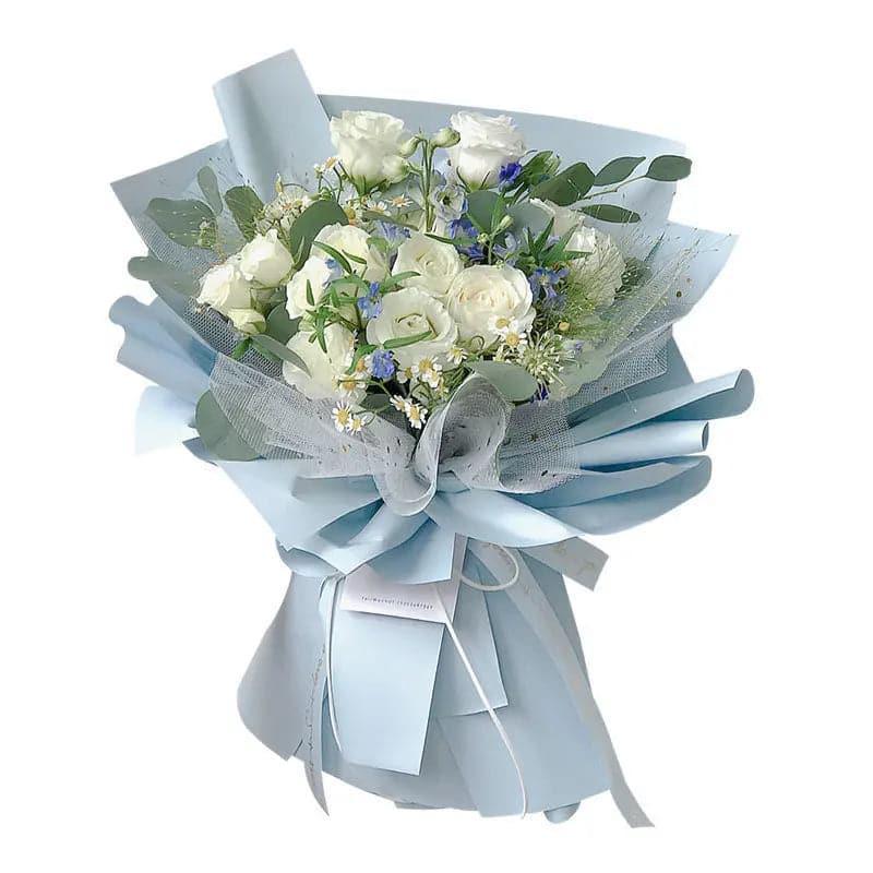 Solid Color Paper Thickened Korean Bouquet Packaging,22.8*22.8 inch - 20 sheets - Huayi Flower Wraps