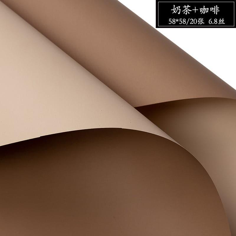 Solid Two-Color Bouquet Wrapping Paper,22.8*22.8 inch - 20 sheets - Huayi Flower Wraps