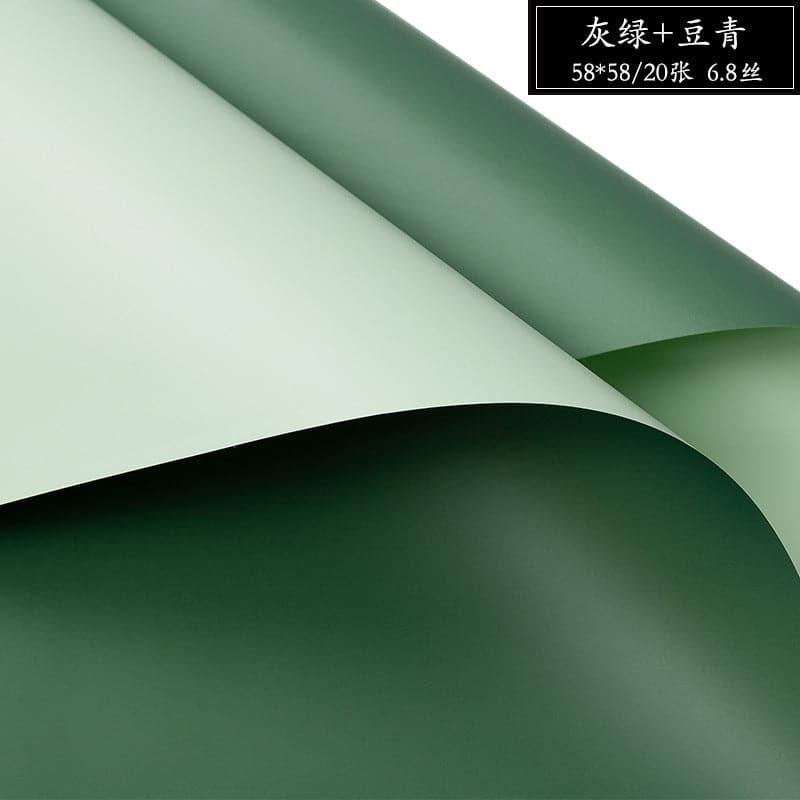 Solid Two-Color Bouquet Wrapping Paper,22.8*22.8 inch - 20 sheets - Huayi Flower Wraps