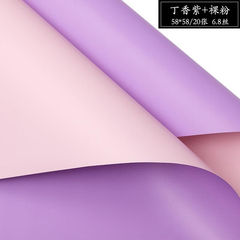 Solid Two-Color Bouquet Wrapping Paper,22.8*22.8 inch - 20 sheets - Huayi Flower Wraps