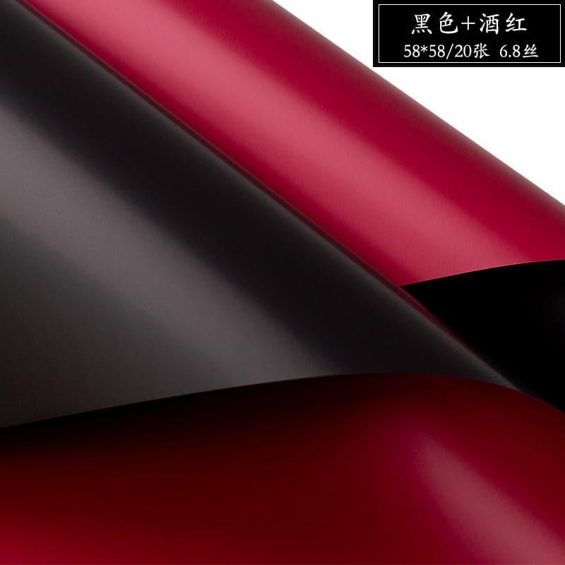 Solid Two-Color Bouquet Wrapping Paper,22.8*22.8 inch - HUAYI