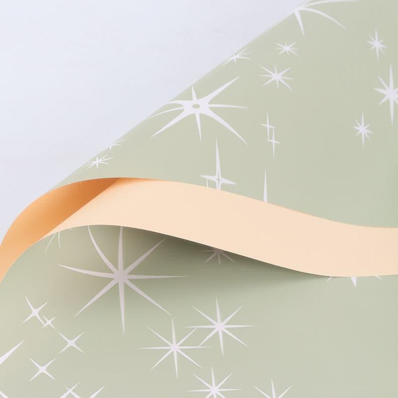 Starry Sky Matte Film Waterproof Two-color Flower Wrapping Paper,22.8*22.8 inch - 20 sheets - Huayi Flower Wraps