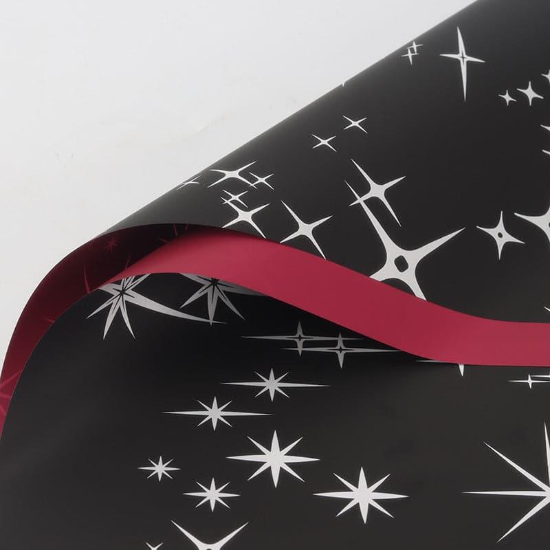 Starry Sky Matte Film Waterproof Two-color Flower Wrapping Paper,22.8*22.8 inch - 20 sheets - Huayi Flower Wraps