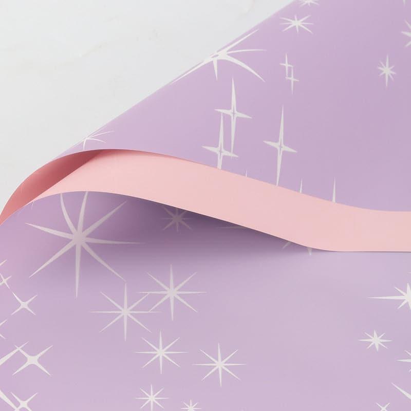 Starry Sky Matte Film Waterproof Two-color Flower Wrapping Paper,22.8*22.8 inch - 20 sheets - Huayi Flower Wraps