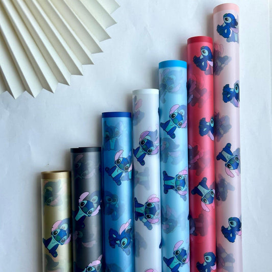 Stitch Waterproof Gift Floral Bouquet Flower Wrapping Paper,22.8*22.8 inch - HUAYI