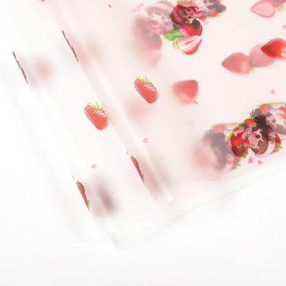 Strawberry Girl Waterproof Korean Flower Wrapping Paper,22.8*22.8 inch-20 sheets - HUAYI