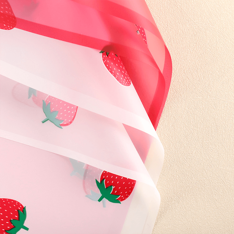 Strawberry Waterproof Flower Wrapping Paper,22.8*22.8 inch - 20 sheets - Huayi Flower Wraps