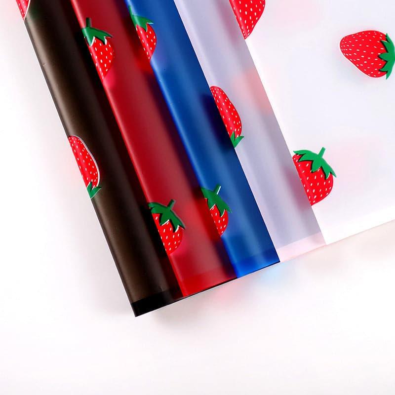 Strawberry Waterproof Flower Wrapping Paper,22.8*22.8 inch - 20 sheets - Huayi Flower Wraps