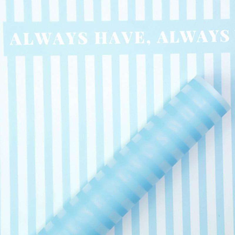 Striped Semi Transparent Bouquet Paper,22.8*22.8 inch - 20 sheets - Huayi Flower Wraps