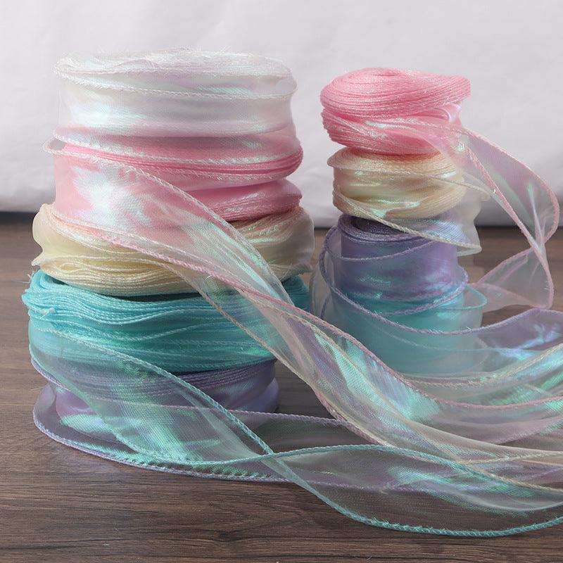 Symphony Mermaid Yarn Flower Bouquet Packaging Symphony Ribbon Ribbon,10 yard.