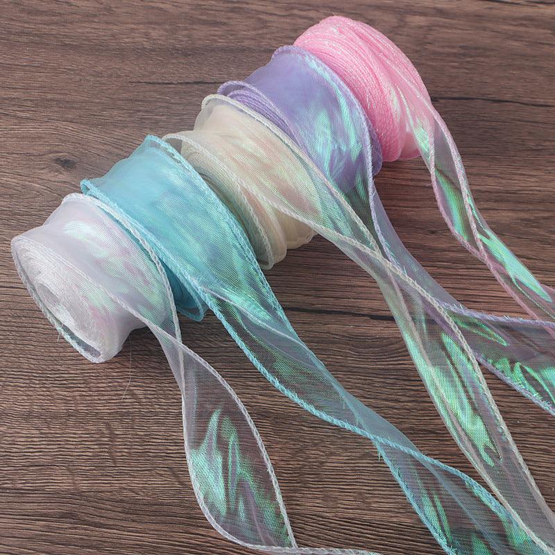 Symphony Mermaid Yarn Flower Bouquet Packaging Symphony Ribbon Ribbon,10 yard.